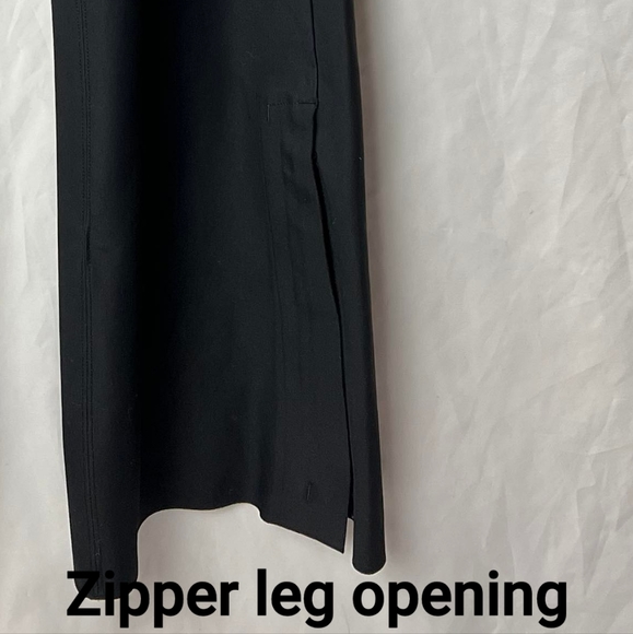***Host pick****ATHLETA Stellar Flare Trouser Size 10 Black Zipper Leg Opening - Picture 9 of 9